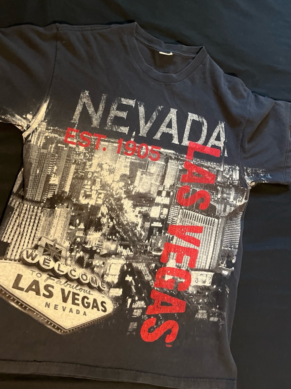 Las Vegas Nevada Graphic Short Sleeve Tee - Black